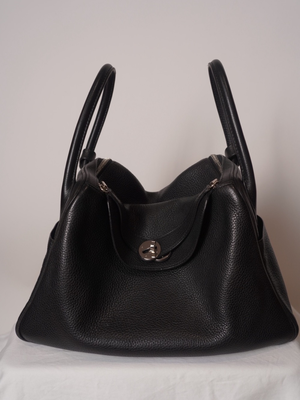 Hermès Lindy 30 Black Clemence Leather Palladium Hardware – 2007